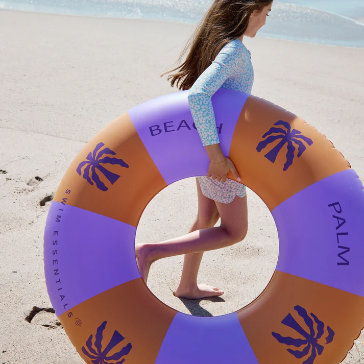 Grote zwemband met Palm Beach-print, 120 cm diameter, geschikt voor tieners en volwassenen