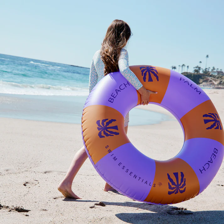 Grote zwemband met Palm Beach-print, 120 cm diameter, geschikt voor tieners en volwassenen