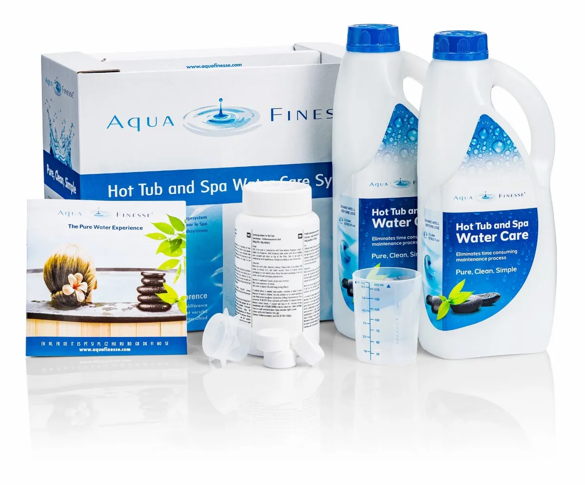 AquaFinesse Spa Jacuzzi onderhoud water care box waterbehandeling spa jacuzzi