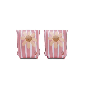Paarse zwembandjes met bloemenprint (Daisy Flower) voor kinderen van 2 tot 6 jaar