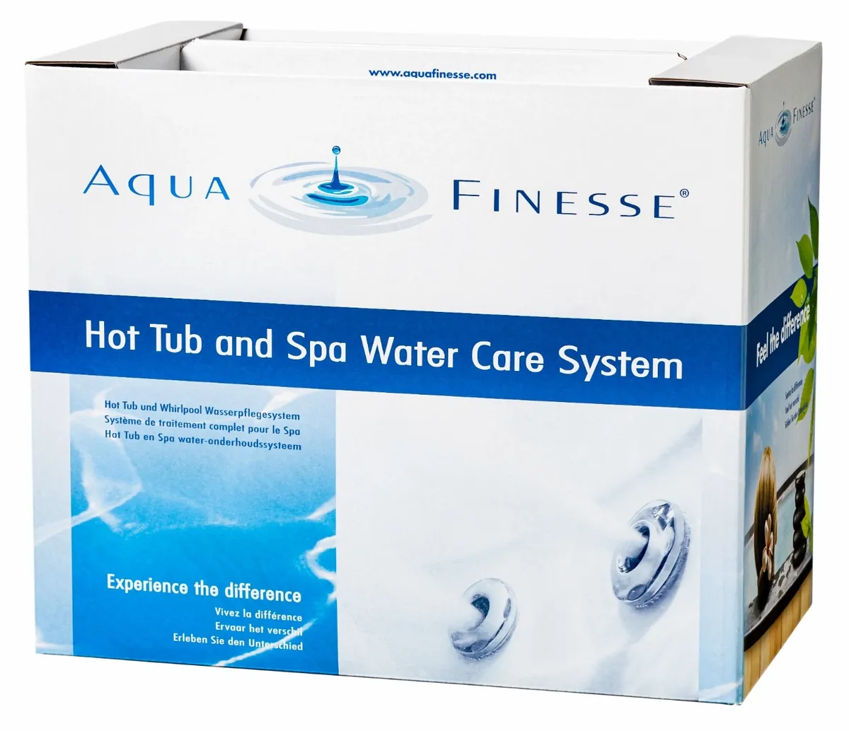 AquaFinesse Spa Jacuzzi onderhoud water care box waterbehandeling spa jacuzzi